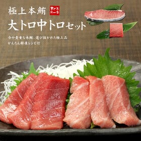 【350g】本マグロ 大トロ中トロセット 解凍レシピ付 刺身 食べ物[[大中セット] | まぐろと言えば【本マグロ】極上本鮪セット！