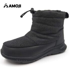 【ブラック/27.0cm】スノーブーツ 防寒 ボア 撥水 軽量 ショートブーツ 男女兼用 YF802 | ふんわりボアで足元あったか。撥水加工と調整可能な履き口で、冬のお出かけを快適にサポートする