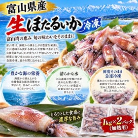 【計2kg/1kg×2パック】富山県産 生ほたるいか（冷凍）