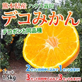 【予約受付】12/21~順次出荷【1.5kg】熊本県産 ハウスデコみかん（ご家庭用、傷あり）