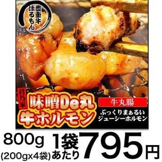 君乃家の「味噌De丸牛ホルモン800g」