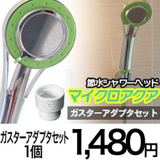 【ガスターアダプタセット】シャワーヘッド　『マイクロアクア』