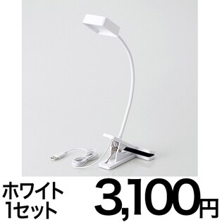 【ホワイト】スポット型LEDクリップライト“CHUU”(LEC-C02WH)