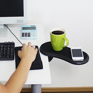 【ブラック】コンパクトなサイド＆肘置きテーブル