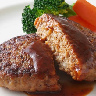 レンチンでOK♪あらびき焼きハンバーグ30個！(80gｘ15個)ｘ2袋