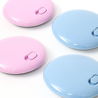 【ブルー・ピンク】電池式カイロ　4個（各色2個ずつ）