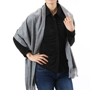 ebure カシミヤ100% グレー マフラー グレー】カシミヤ100%マフラー 大切な方へのプレゼントや自分へのご