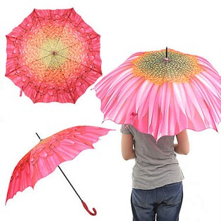 【ショッキングピンク】ジャンプ式 8本骨　おしゃれ傘