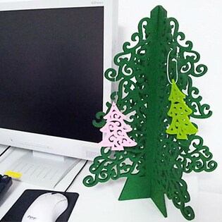 クリスマスツリーとオーナメントのセット（ボールタイプでカラーランダム10個セット）