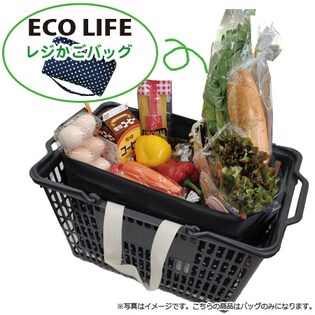 レジかごバッグ(水玉模様）