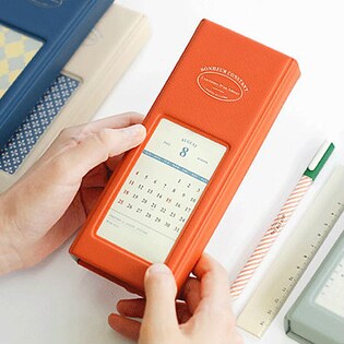 【レトロオレンジ】シンプルペンケース
