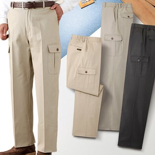 【LL股下90cm】ストレッチカーゴパンツ3本セット