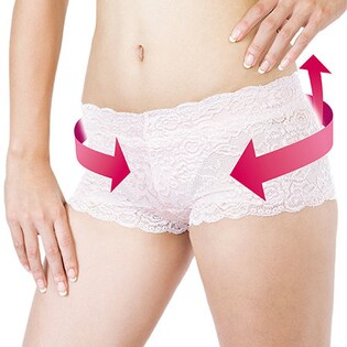 【ローズピンク Mサイズ 2枚セット】骨盤サポートレースショーツ「Cuttye！」