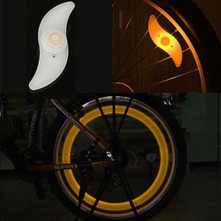 【イエロー】自転車用 スポークLEDライト 3個セット