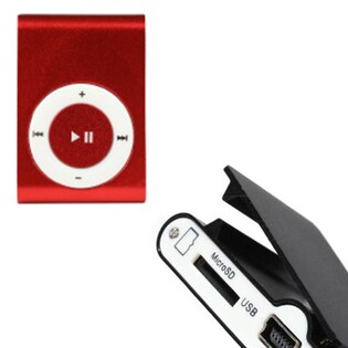 【メタリックレッド】microSD 32GB 対応 MP3プレイヤー