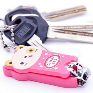 ボールチェーン付きかわいい携帯爪切り5種各1個セットを税込・送料込で