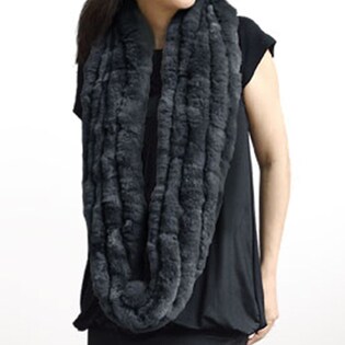 ボリュームレッキス5連スヌード/グレー