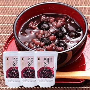 志賀商店国内産　丹波黒ぜんざい　240ｇ(2人前)×3