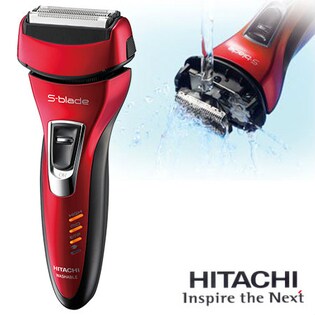 日立マクセル 水洗い4枚刃シェーバー レッド RM-FL439D(R)