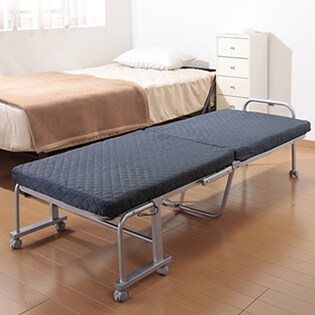 ネイビー】コンパクト折りたたみベッドを税込・送料込でお試し