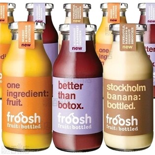『froosh』スムージー 3種各12本セット(マンゴー&オレンジ/ブルーベリー&ラズベリー/パイナップル・バナナ&ココナッツ)
