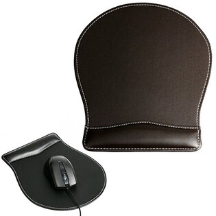 【ブラウン】低反発リストレスト付き♪光学式マウス対応マウスパッド