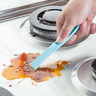 【ブルー】こびりついた汚れもスッキリ♪とっても便利なお掃除用スクレーパー