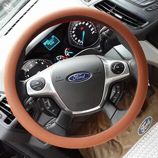 【ブラウン】ステアリングカバー