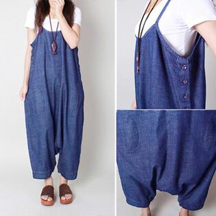 ブルー/XL】2Wayサルエルオールインワンを税込・送料込でお試し