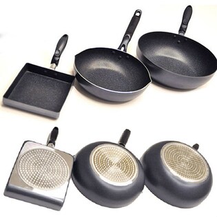 マーブルコートフライパン3点セット【20cm+28cm+玉子焼き】