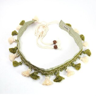 【グリーン】enshallah(エンシャーラ)/フリンジロープベルト/ES12-A-04