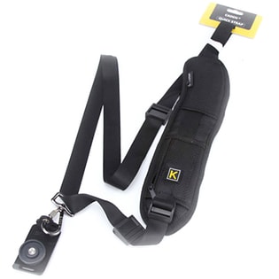 一眼レフ用斜めがけカメラストラップ！レンズキャップ収納ポケット付き！