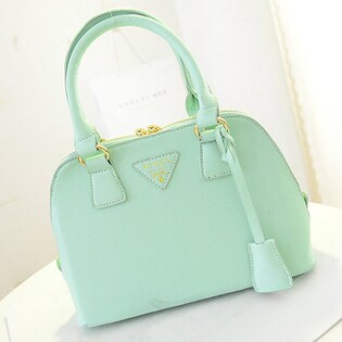 【ライトブルー】春新作 パステルカラー ハンドバッグ