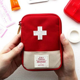 レッド 救急ポーチ2個セット