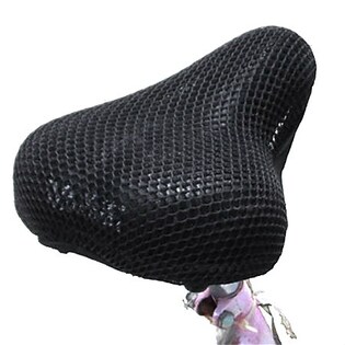 ハニカム構造(蜂の巣構造)で通気性に優れた自転車サドルカバー2個セット