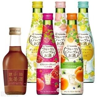 フルーツとハーブのお酒 5種各4本／琥珀生姜酒4本　計24本セット