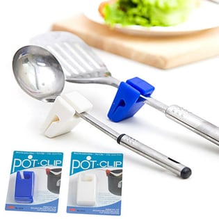 【カラーランダム2個セット】お鍋やフライパンのふちに取り付けられる鍋つかみにもなるおたまホルダー