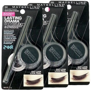 【3個セット】メイベリン(MAYBELLINE)/アイステュディオ ラスティング ドラマ ジェル アイライナー 950 ブラック（アイライナー）