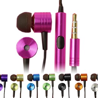 【ピンク】イヤホン　アルミ削り出し　カナル型タイプ