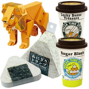 ブレイクタイムスタイル ラッキービーンズトレジャー＋ブレイクタイムスタイル シュガーブロック＋おにぎりトランプ 旧パッケージ＋どうぶつ立体タングラム ライオン