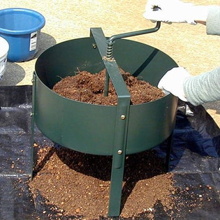 ローターシープ(回転式古土分別器)124 まわるふるい 古根、毛根を分別 回転式用土分別器