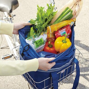 自転車カゴ用保冷温バッグ ネイビー