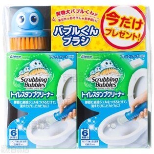 スクラビングバブル　トイレスタンプクリーナー　バブル君ミニブラシ付　2コパック　フレッシュソープ