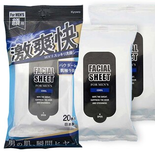 協和紙工 MEN'Sスッキリ洗顔シート 激爽快 20枚入×30個