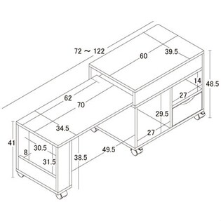 ドロアセンターテーブルナチュラルを税込・送料込でお試し｜サンプル