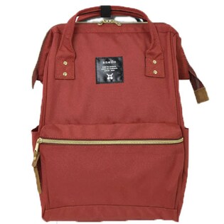 【ダークオレンジ】anello(アネロ) /がま口ワイヤー入ハンドル付リュック
