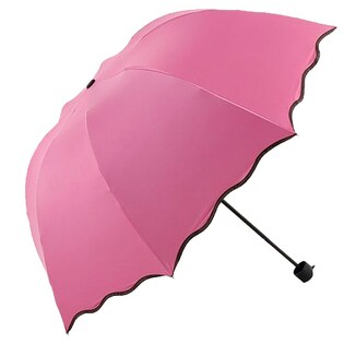 【レッド】UVカット・遮熱効果付き晴雨兼用折り畳み傘