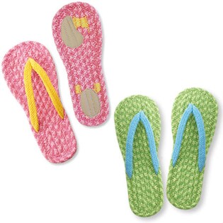 足さらさらコットンサンダル M（ピンク）＋足さらさらコットンサンダル L（グリーン）