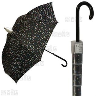 【黒】水滴防止スライドカバー付き 60cm ジャンプ傘（女性用）