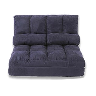 【ネイビー】高反発リクライニングボリュームソファベッド シングル
